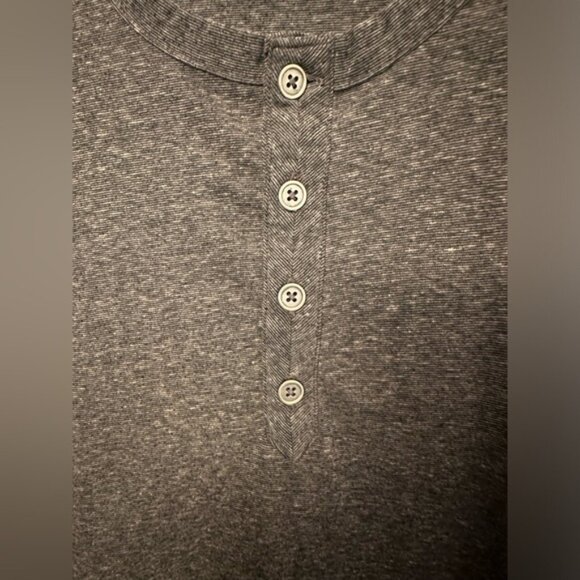 Marc Anthony Mens Henley Tee Shirt Dark Grey Color Size Small Long Sleeves. - Picture 3 of 4
